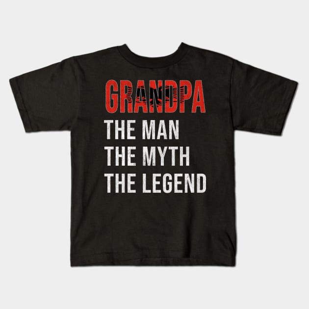 Grand Father Albanian Grandpa The Man The Myth The Legend - Gift for Albanian Dad With Roots From  Albania Kids T-Shirt by Country Flags